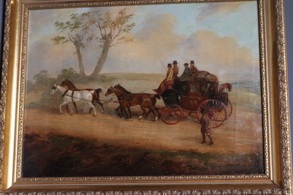 CIRCLE OF CHARLES COOPER HENDERSON (1803-1877) Coaching scenes, Summer and Winter, a pair, oil on Image