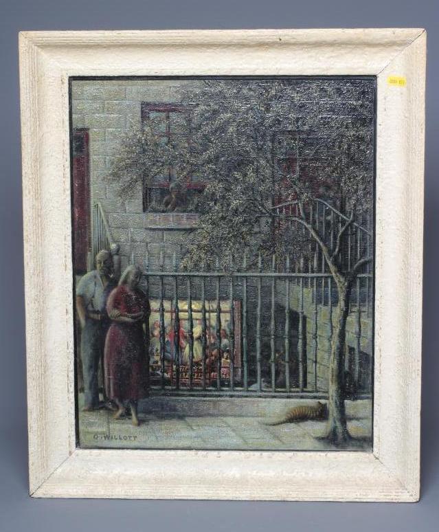 GEORGE WILLOTT (1900-2000) Street Scene at Night Image