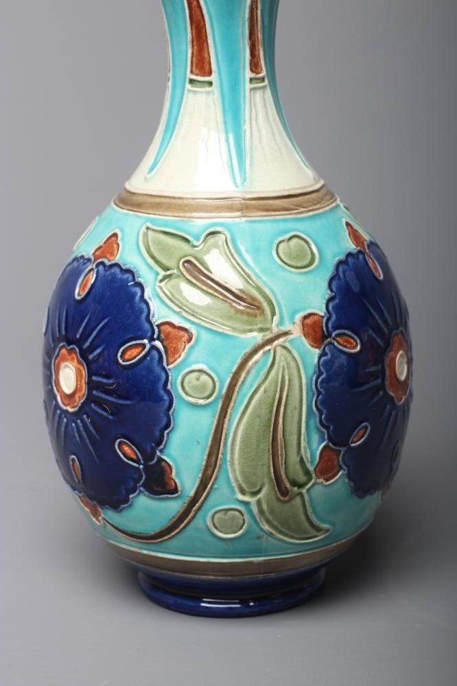 A BURMANTOFTS FAIENCE SMALL VASE of baluster form Image