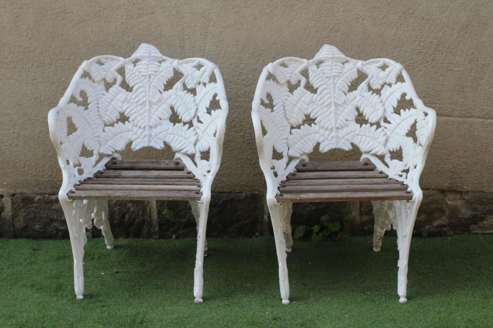 A PAIR OF CAST IRON COALBROOKDALE ARMCHAIRS TO MATCH THE PREVIOUS LOT, last quarter 19th century, 25 Image