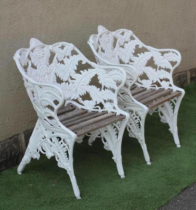 A PAIR OF CAST IRON COALBROOKDALE ARMCHAIRS TO MATCH THE PREVIOUS LOT, last quarter 19th century, 25 Image