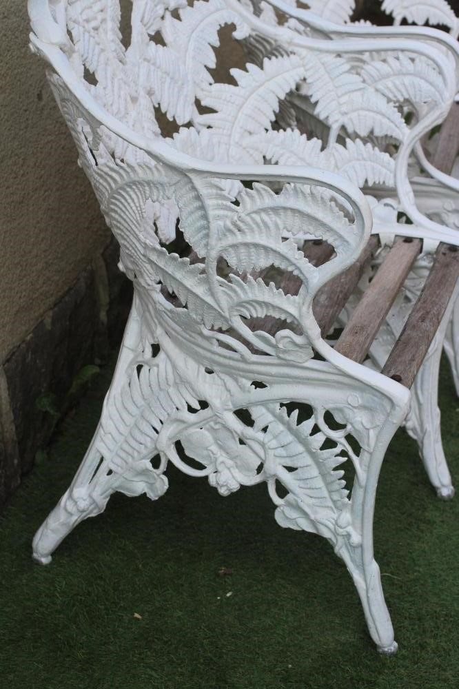 A PAIR OF CAST IRON COALBROOKDALE ARMCHAIRS TO MATCH THE PREVIOUS LOT, last quarter 19th century, 25 Image