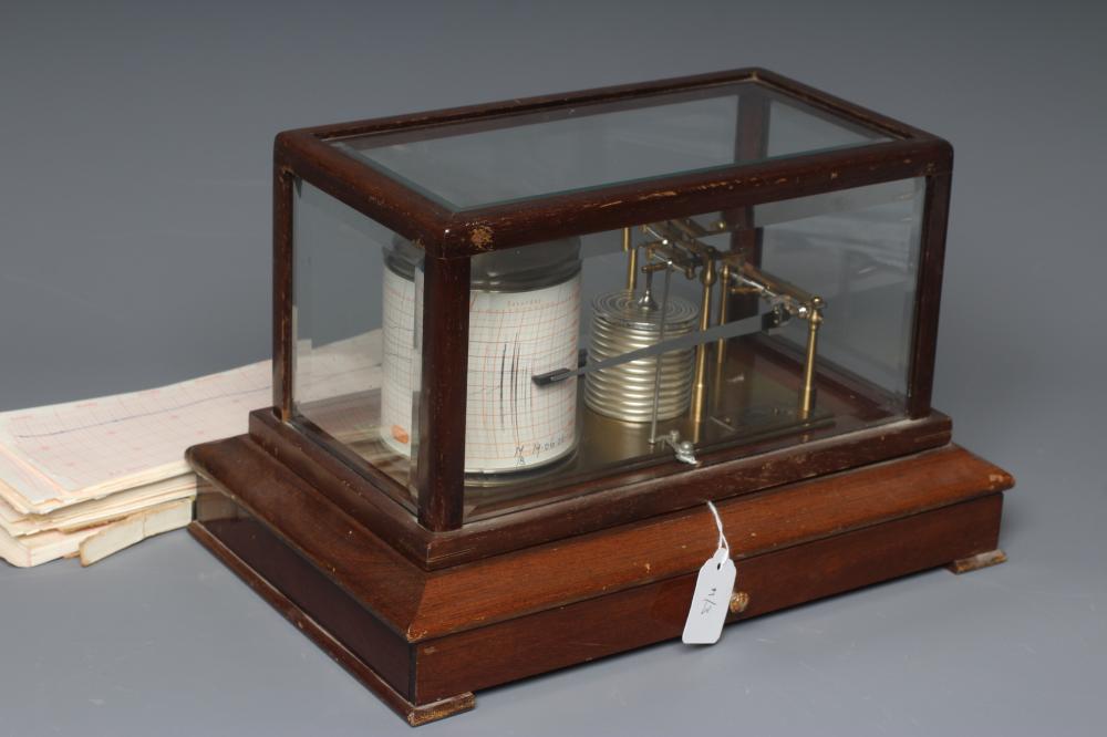 A MAHOGANY CASED BAROGRAPH Image