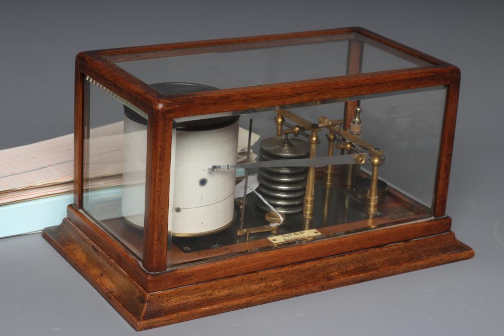 A MAHOGANY CASED BAROGRAPH Image