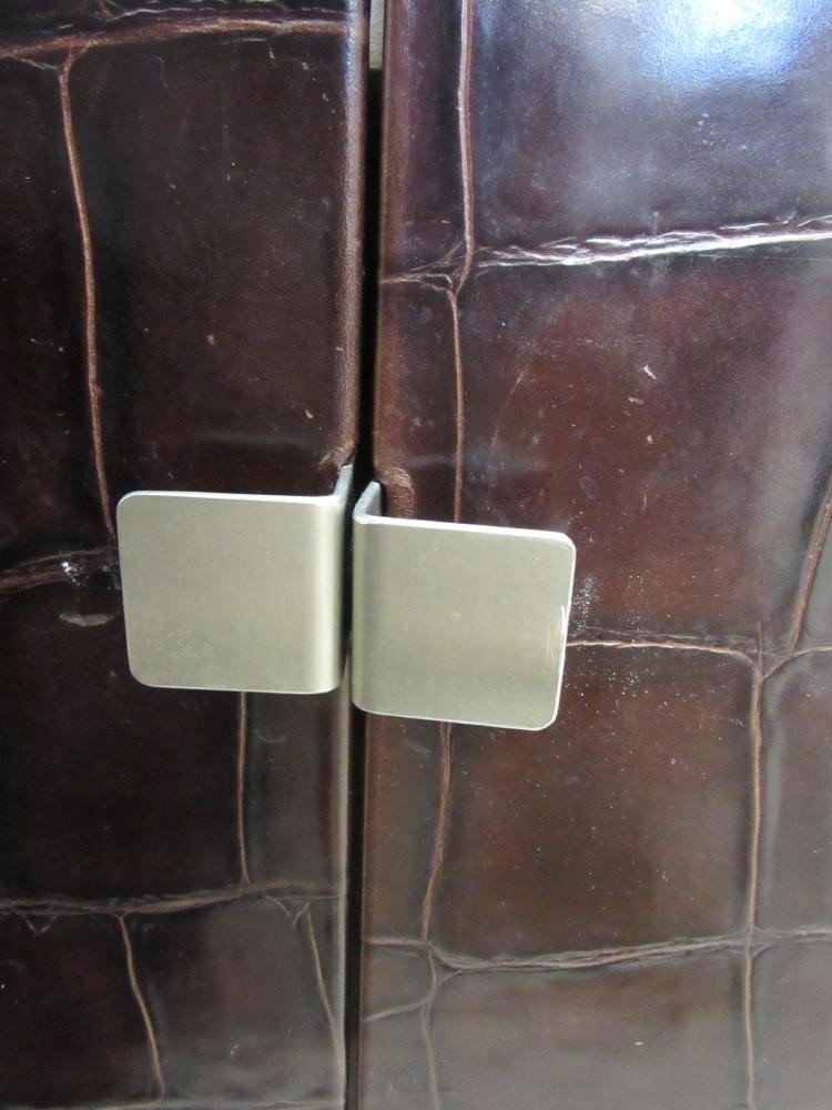 PHILIPPE DELZERS FOR ELITIS - A CROCODILE LEATHER CABINET Image