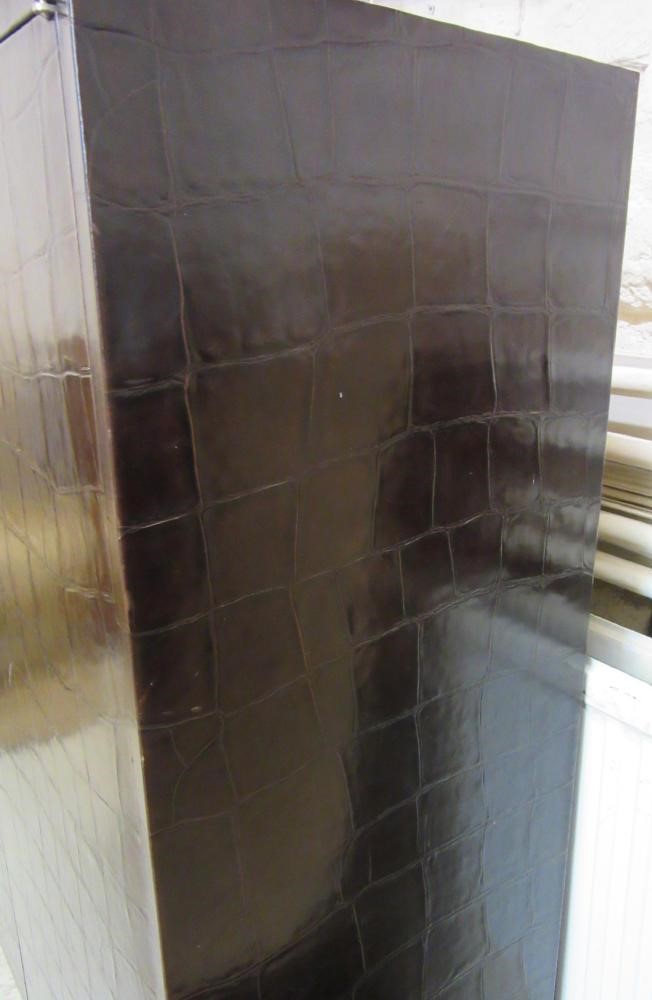 PHILIPPE DELZERS FOR ELITIS - A CROCODILE LEATHER CABINET Image