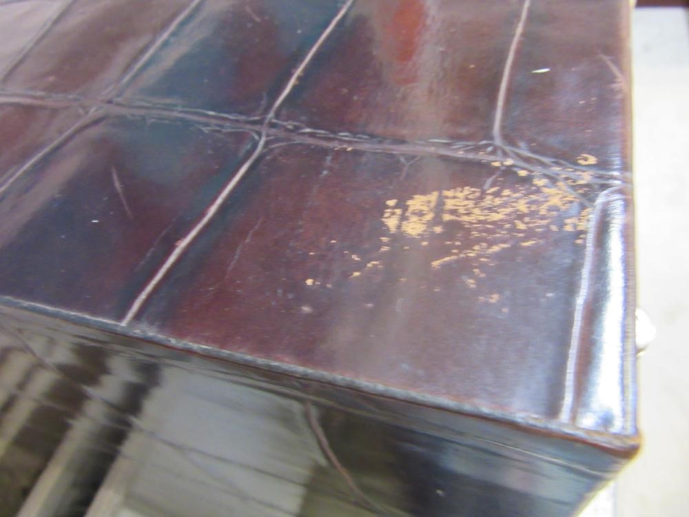 PHILIPPE DELZERS FOR ELITIS - A CROCODILE LEATHER CABINET Image