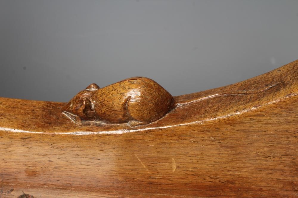 ROBERT THOMPSON - AN ADZED OAK OCTAGONAL COFFEE TABLE, the waisted cruciform stem with square sledge Image