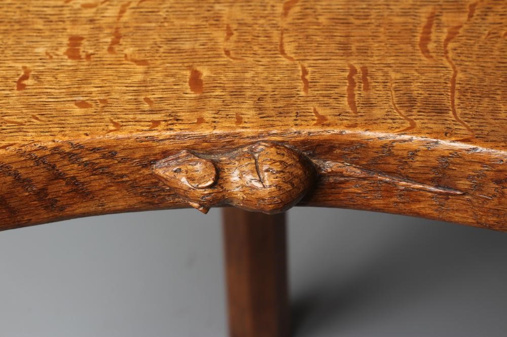 ROBERT THOMPSON - AN ADZED OAK STOOL Image