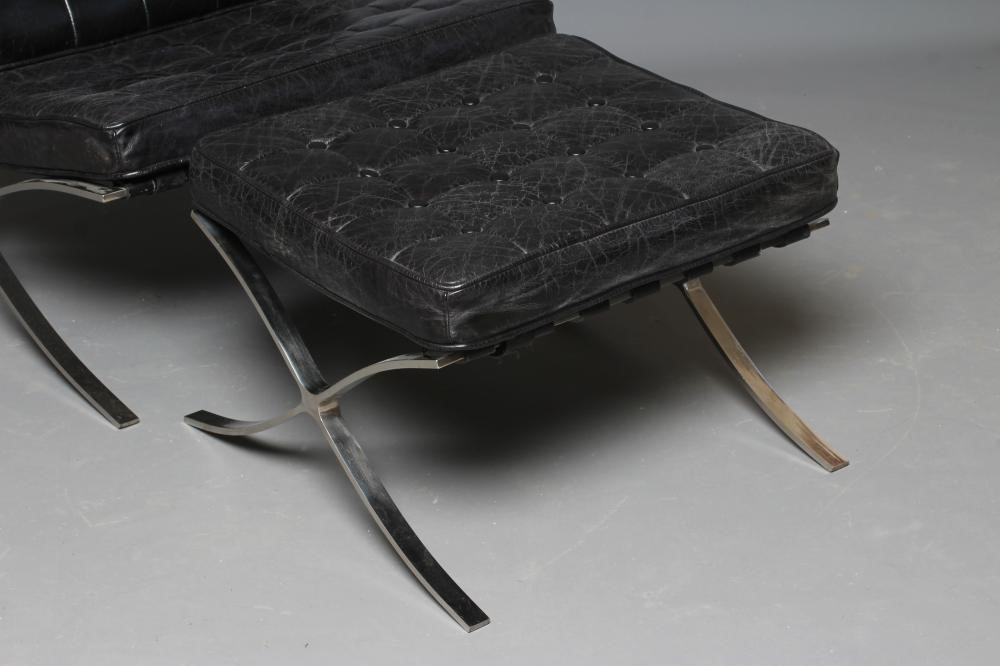 AFTER MIES VAN DER ROHE - A BARCELONA CHAIR & FOOT STOOL Image