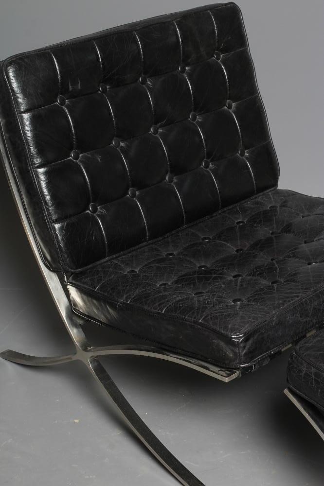 AFTER MIES VAN DER ROHE - A BARCELONA CHAIR & FOOT STOOL Image