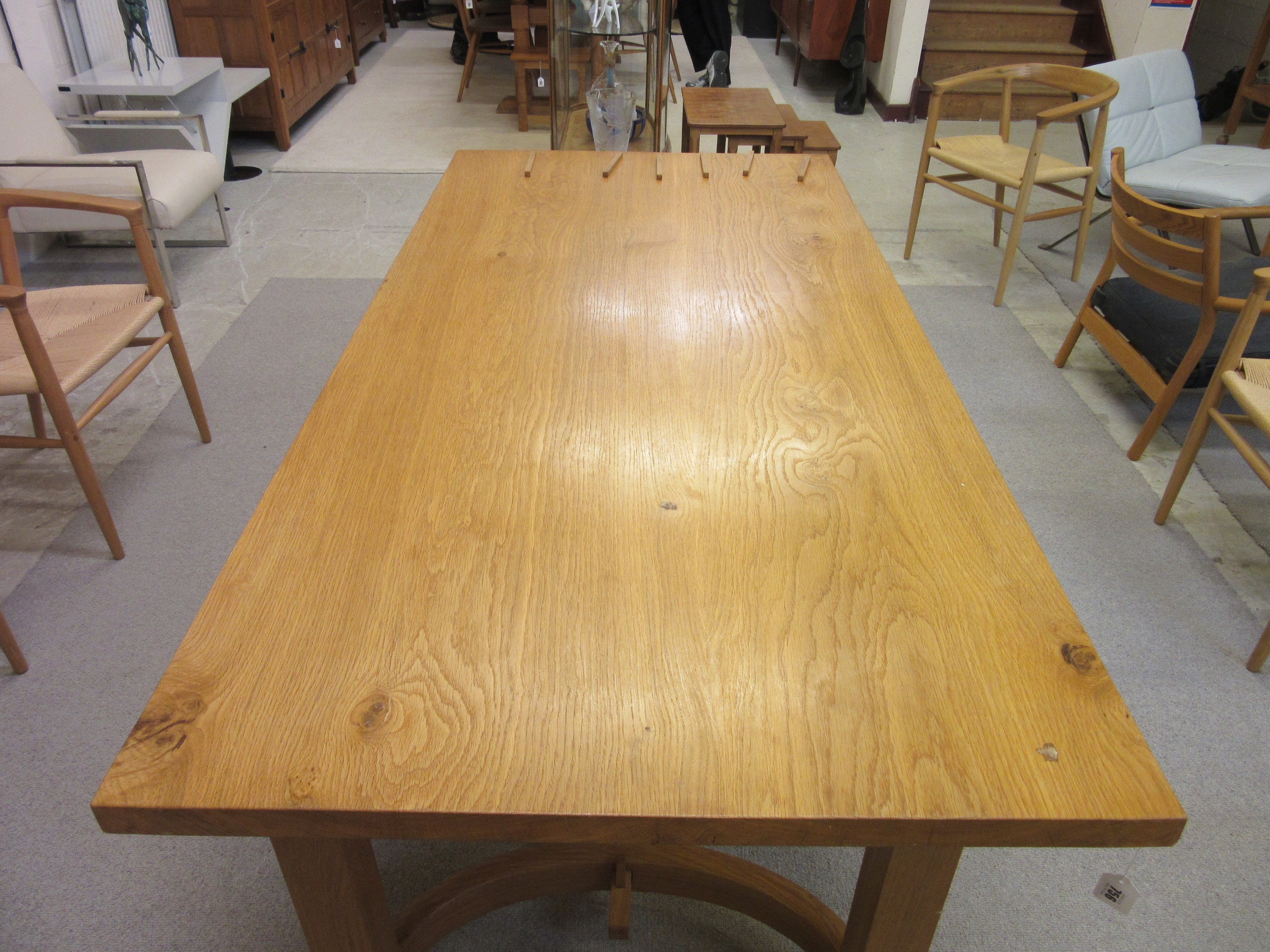 MARCUS JACKA NON STANDARD STUDIO THIRSK - AN ORBITT OAK DINING TABLE Image