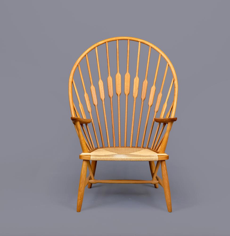 AFTER HANS WEGNER (Danish 1914-2007) - A PEACOCK CHAIR, model JH550, modern, in ash and beech with Image
