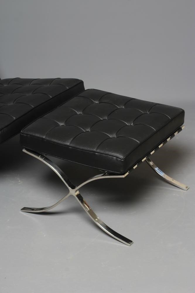 AFTER MIES VAN DER ROHE - A BARCELONA CHAIR & FOOT STOOL Image