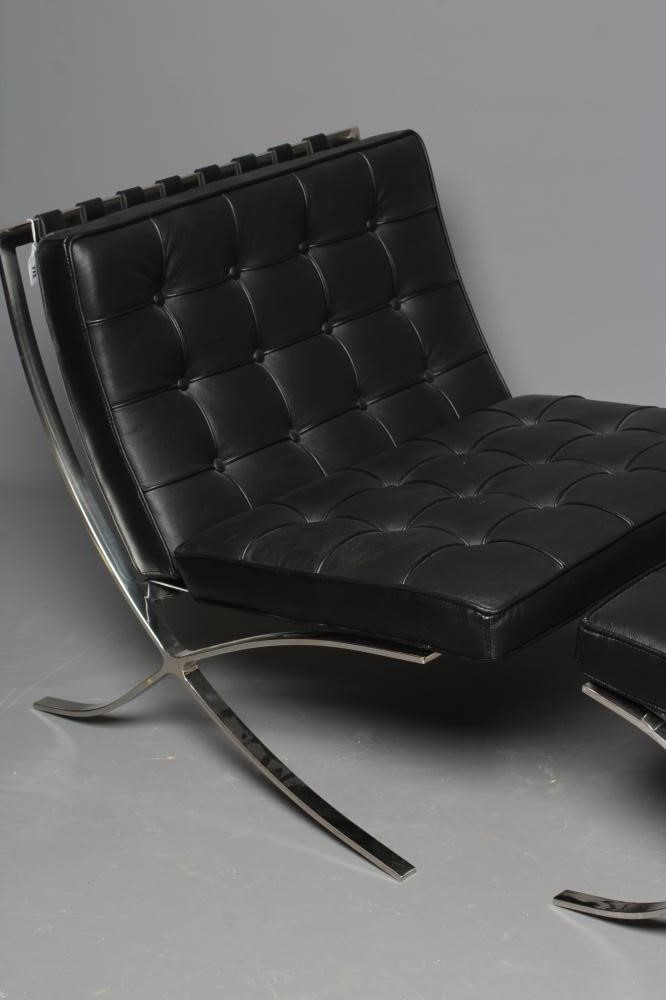 AFTER MIES VAN DER ROHE - A BARCELONA CHAIR & FOOT STOOL Image