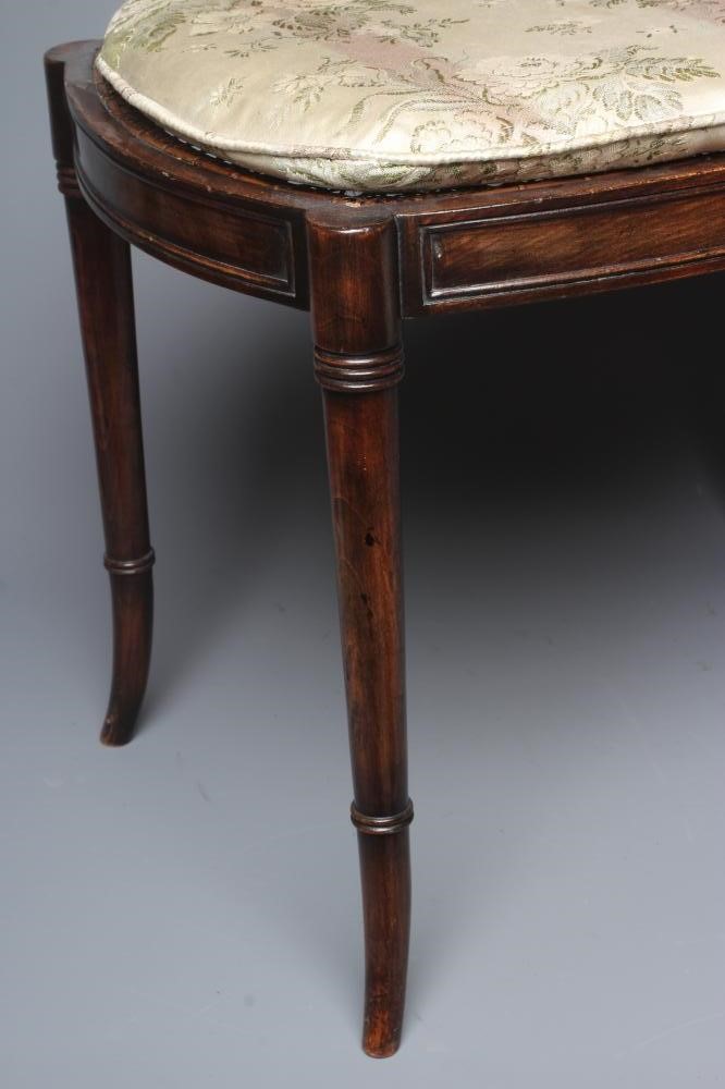 A REGENCY DESIGN BEECH DRESSING STOOL Image