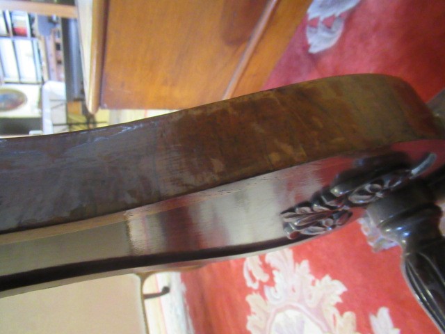A REGENCY ROSEWOOD PILLAR END LIBRARY TABLE Image