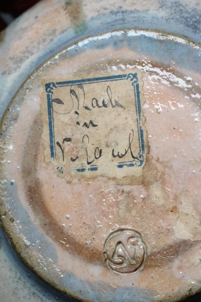 GEOFFREY WHITING (1919-1988) FOR AVONCROFT A brown glazed stoneware bowl and cover of squat rounded Image