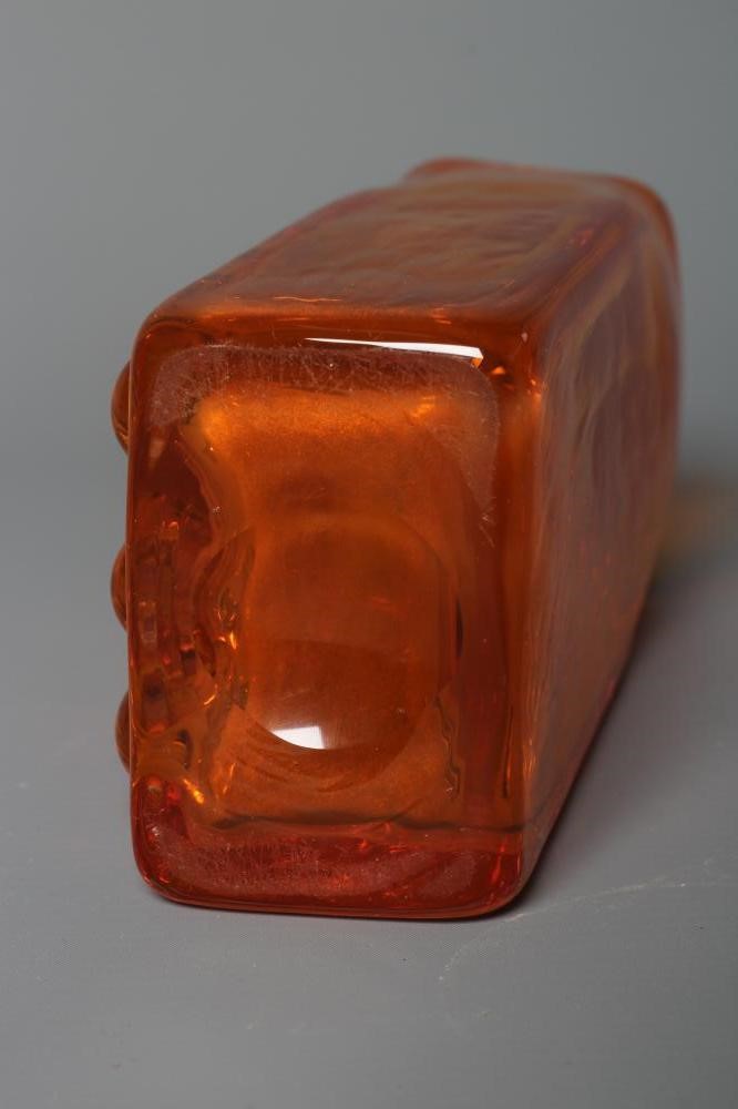 GEOFFREY BAXTER FOR WHITEFRIARS - A TANGERINE MOBILE PHONE VASE, shape 9670, 6 1/2" high Image