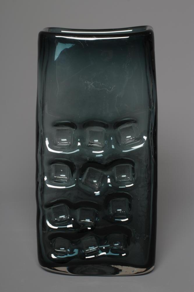GEOFFREY BAXTER FOR WHITEFRIARS - A LARGE INDIGO NUTS AND BOLTS VASE, shape 9668, 10 1/2" high Image
