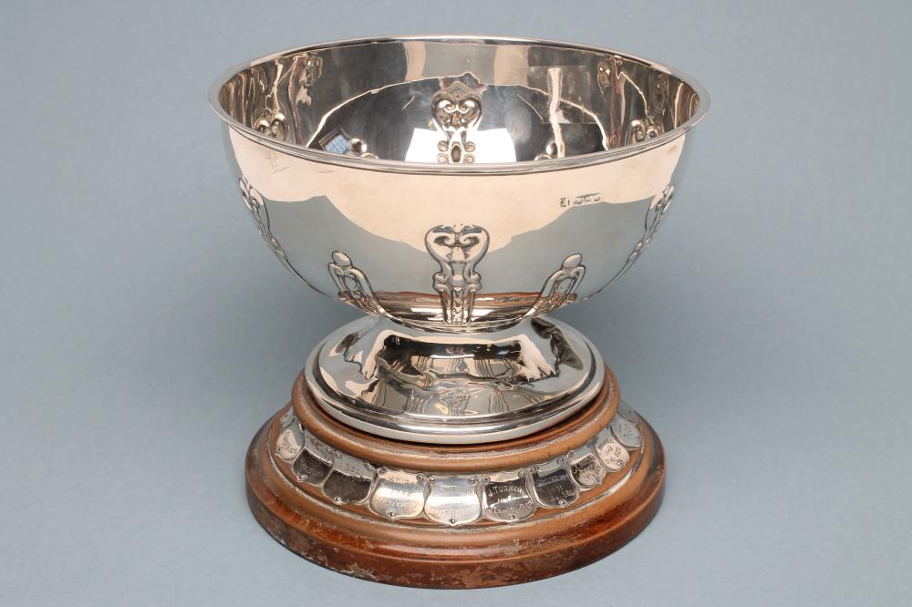 OF LOCAL AND ANGLING INTEREST - AN ARTS AND CRAFTS SILVER ROSE BOWL Image
