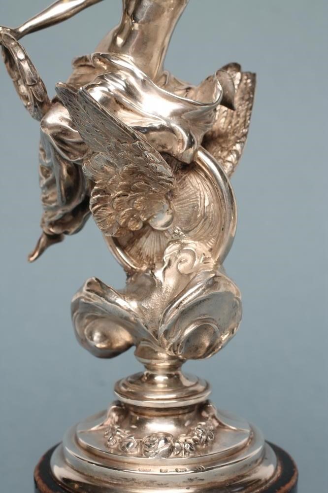 OF VETERAN MOTORCYCLING AND LOCAL INTEREST - A SILVER FIGURAL TROPHY Image