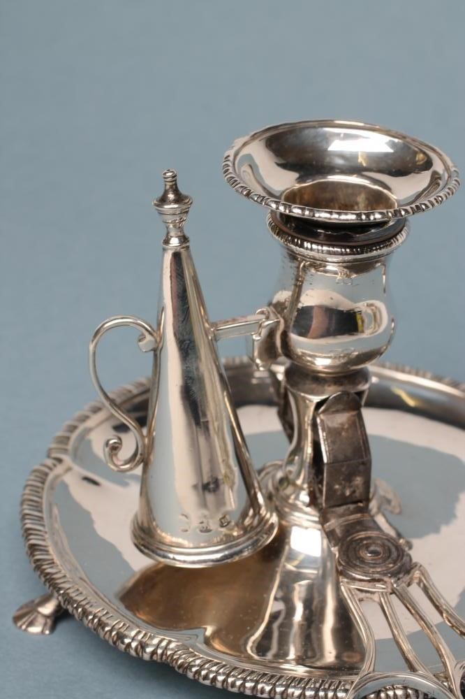 A GEORGE III SILVER CHAMBERSTICK Image