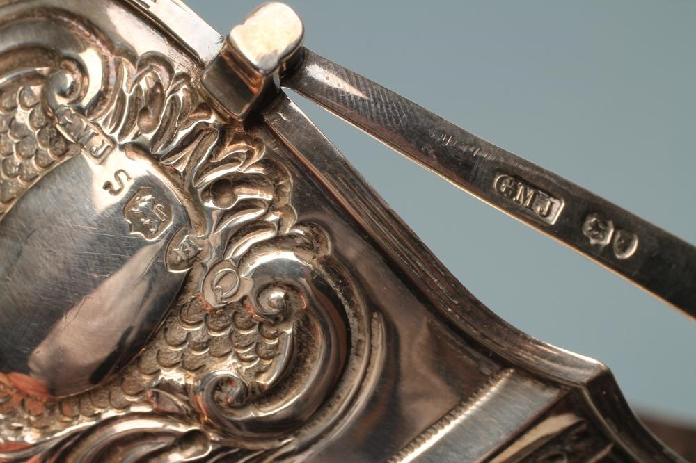 A LATE VICTORIAN SILVER SUGAR BASKET Image