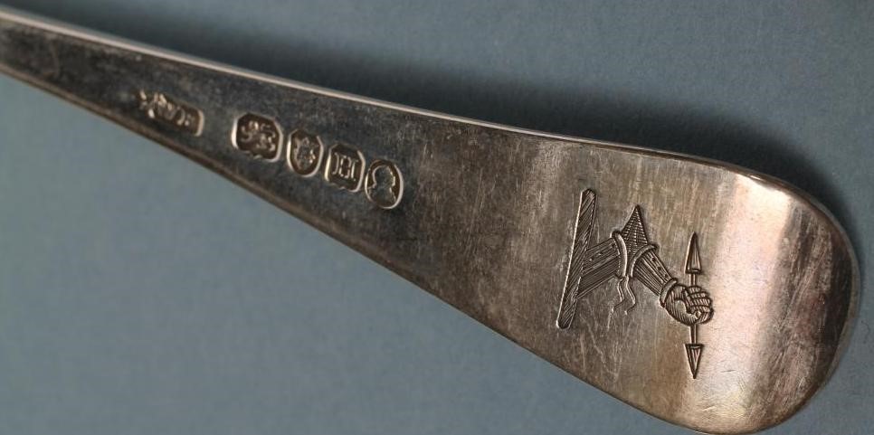 *A SET OF SIX LATE GEORGE III SILVER TABLE FORKS Image