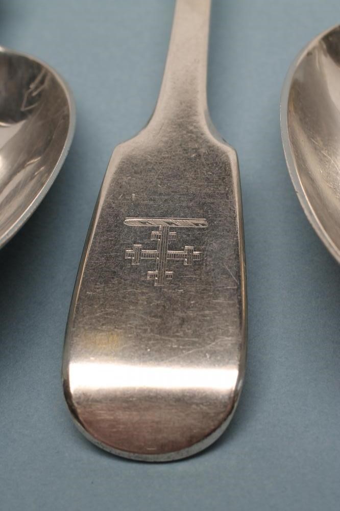 *A SET OF SIX EARLY VICTORIAN SILVER TABLESPOONS Image