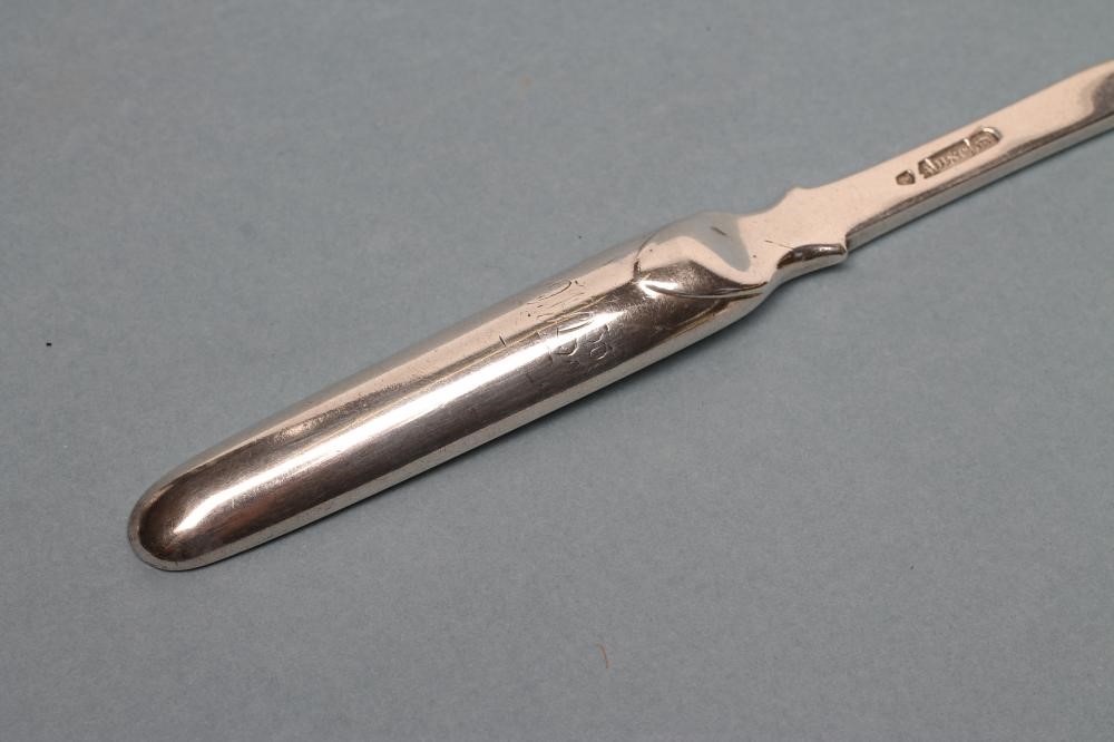 A GEORGE III COLONIAL SILVER MARROW SCOOP Image