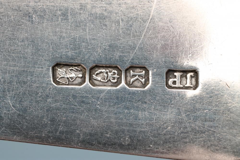 A LATE GEORGE III IRISH SILVER BASTING SPOON Image