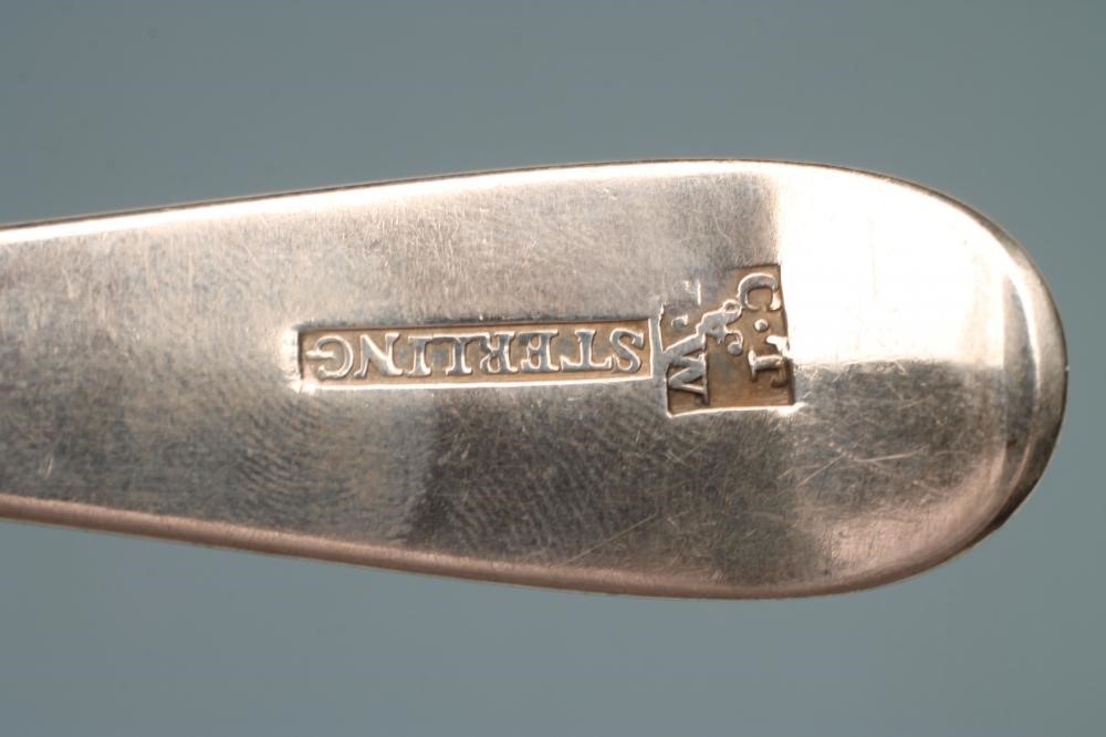 A PAIR OF GEORGE III IRISH SILVER TABLESPOONS Image
