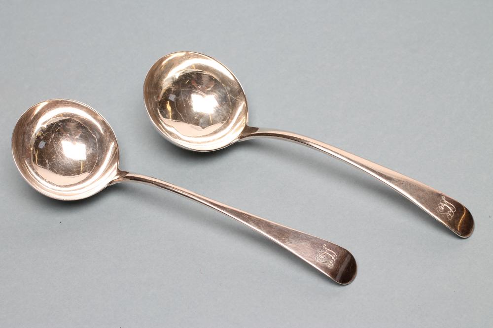 A GEORGE III SILVER SAUCE LADLE Image
