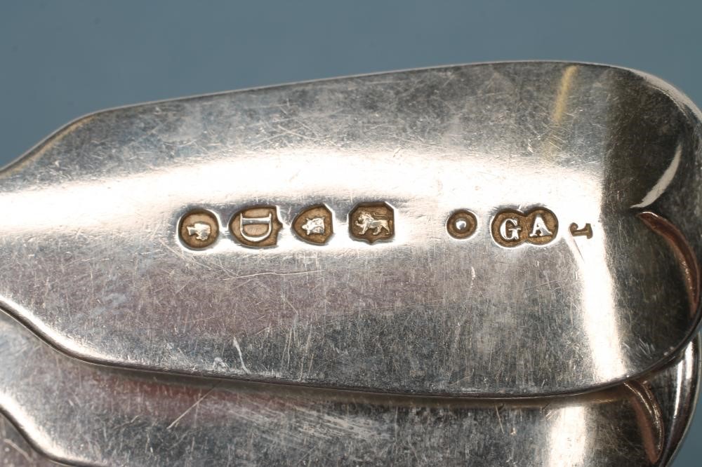 *A SET OF SIX WILLIAM IV SILVER TABLE FORKS Image