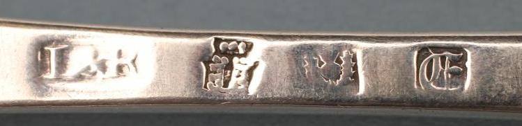 A PAIR OF GEORGE II SCOTTISH SILVER TABLESPOONS Image