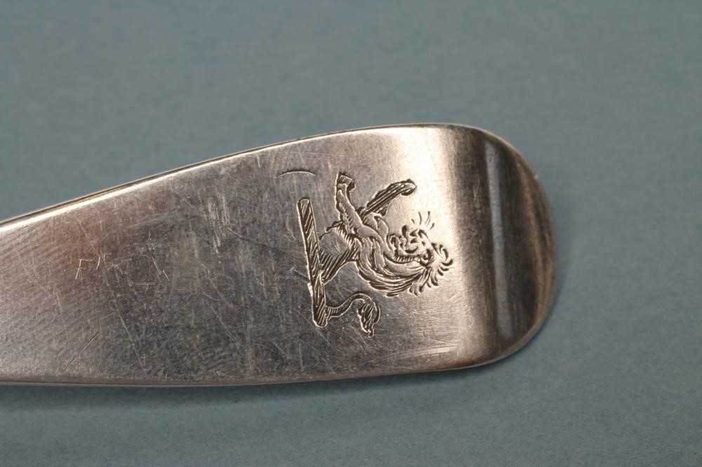 A PAIR OF GEORGE II SCOTTISH SILVER TABLESPOONS Image