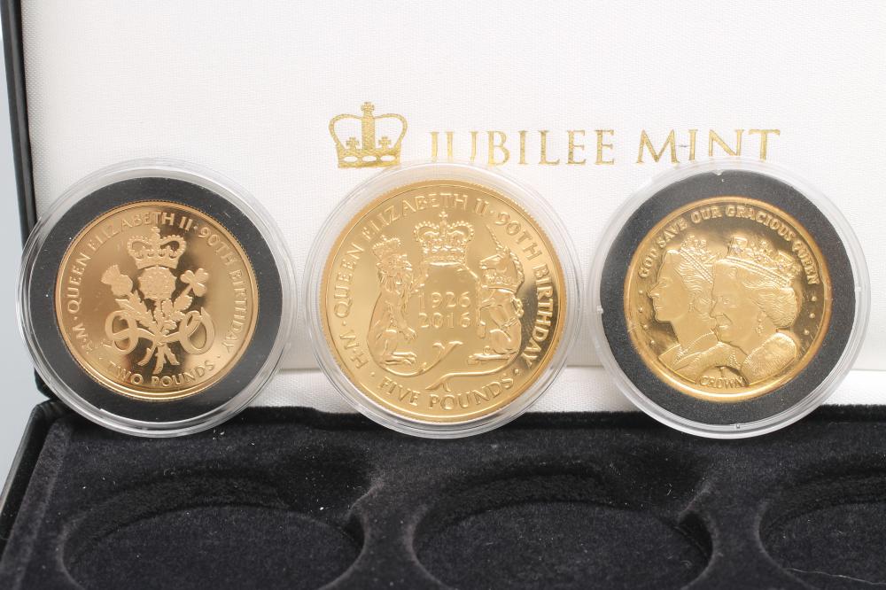 AN ELIZABETH II GOLD PROOF 90TH BIRTHDAY SET Image