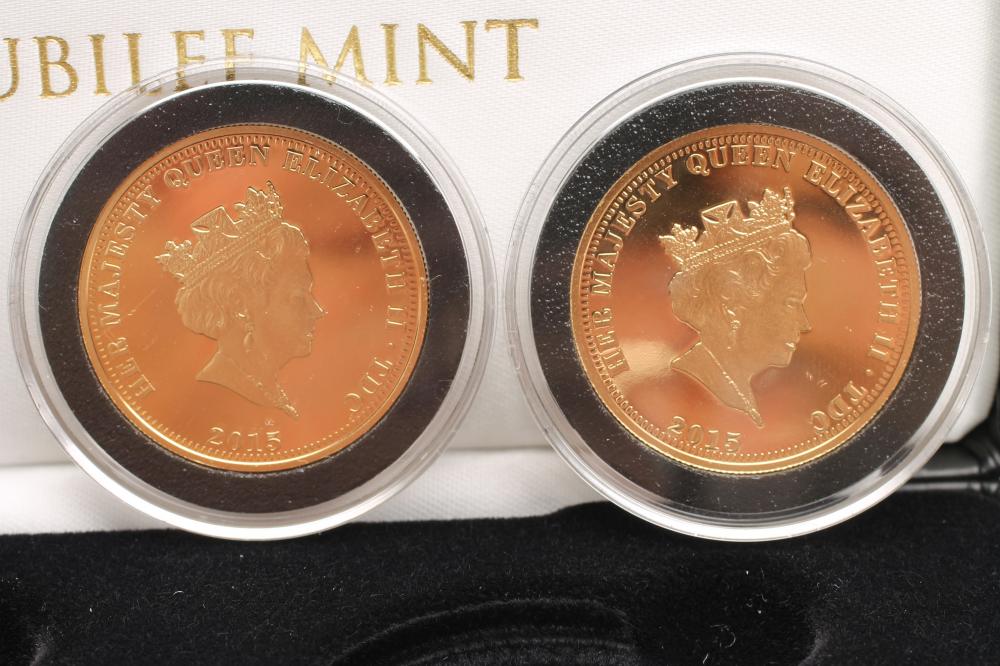 TWO ELIZABETH II GOLD £2 COINS Image