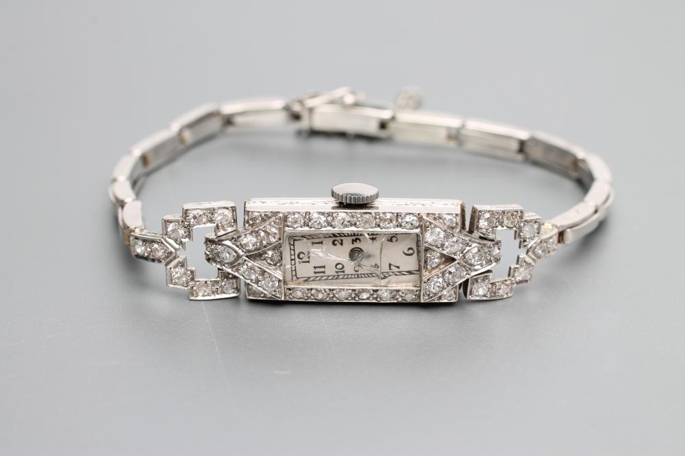 A DIAMOND COCKTAIL WATCH Image