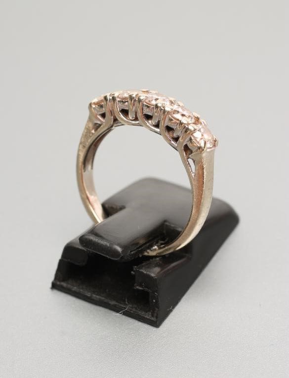 A FIVE STONE DIAMOND HALF HOOP ETERNITY RING Image