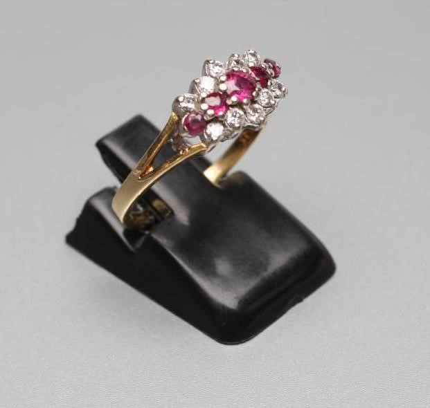 A VICTORIAN STYLE RUBY AND DIAMOND RING Image