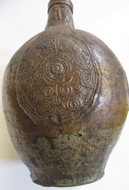 A RHENISH SALTGLAZE STONEWARE BELLARMINE/BARTMANN KRUG Image