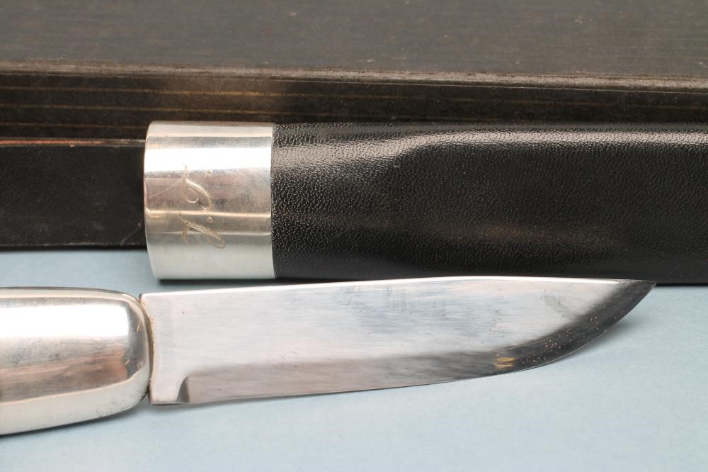 A SILVER MOUNTED PEER GYNT VIKING KNIFE by David Anderson Image