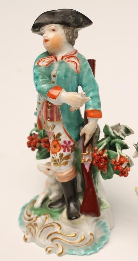 A PAIR OF DERBY PORCELAIN SMALL FIGURES Image