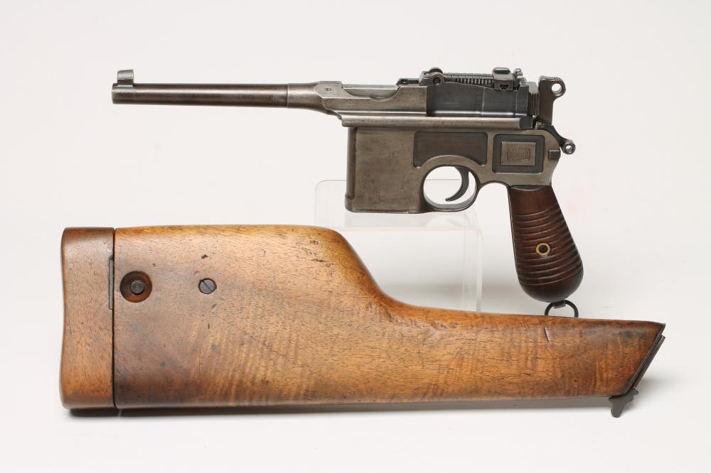 A deactivated mauser broom handle pistol Hartleys Auctioneers & Valuers