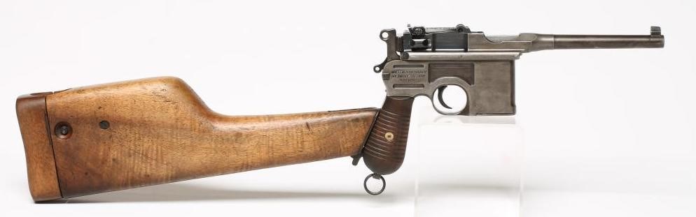 A DEACTIVATED MAUSER BROOM HANDLE PISTOL Image