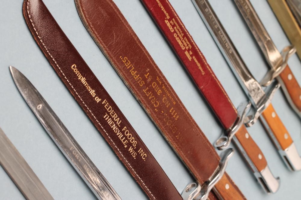 NINE SWISS MINIATURE M.1889 BAYONETS Image