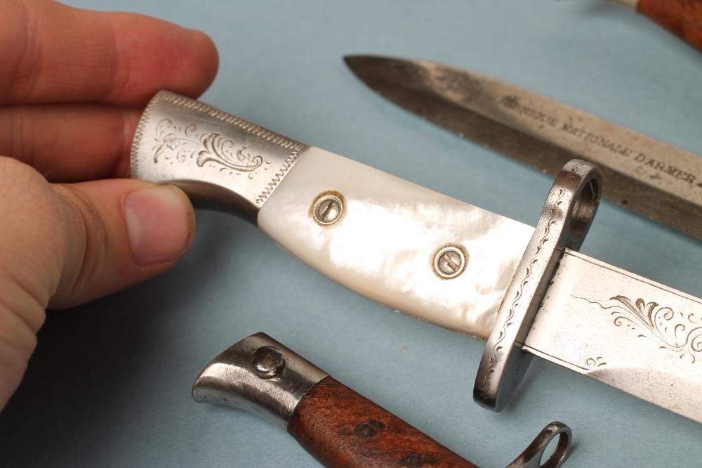 FOUR BELGIAN SOUVENIR MINIATURE BAYONETS Image