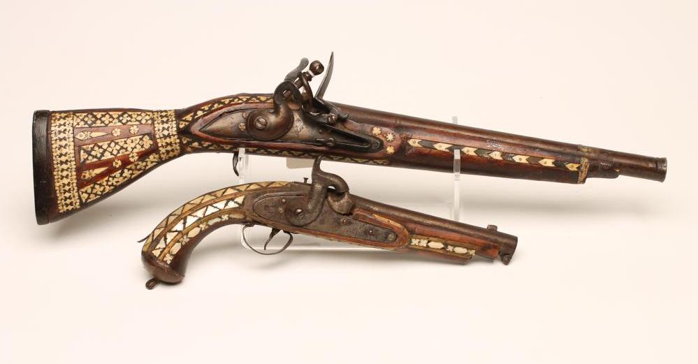 AN AFGHAN FLINTLOCK LONG PISTOL Image
